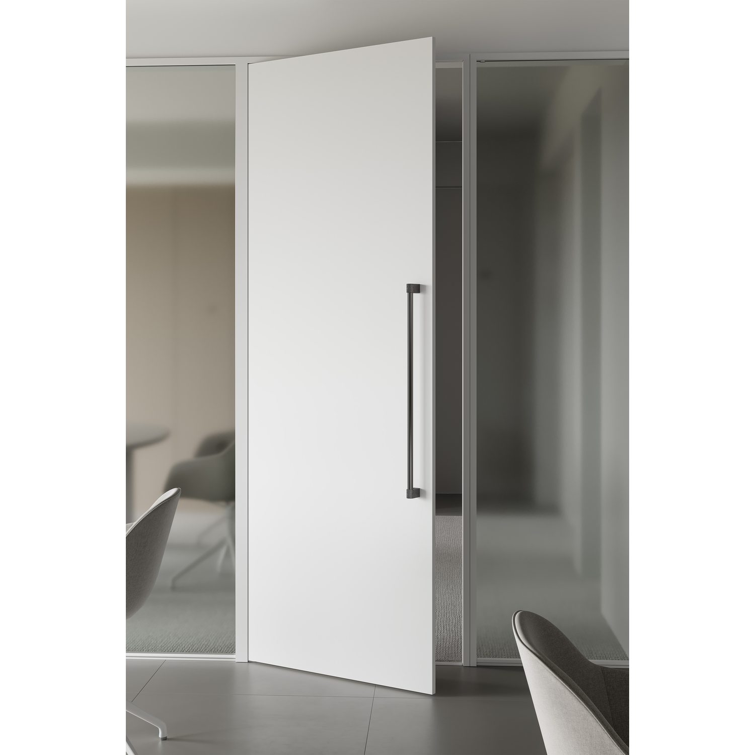 Deurgreep dubbel CASEY BIG BA736 L768 aluminium zwart textuur / mat zwart